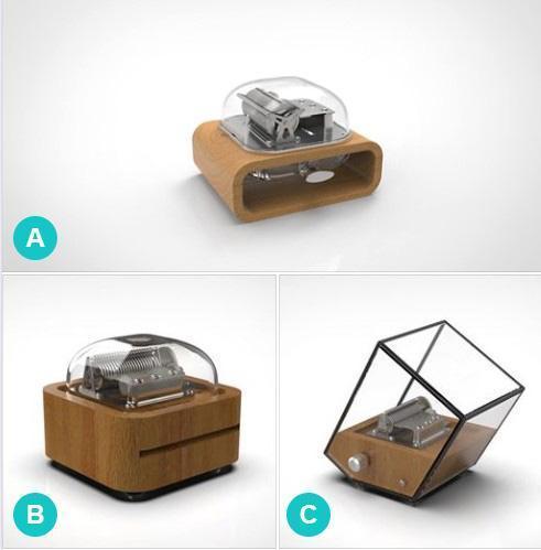 the prototypes of programmable music box Muro Box