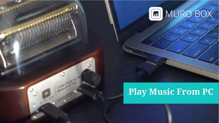 Connect a programmable music box Muro Box with a laptop