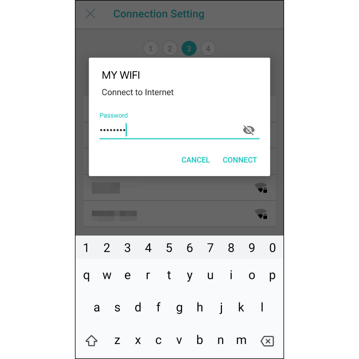 8. Connect the Wi-FiAt the Internet connecting page, enter the password and click on “Connect” (if your Internet is without password, please skip this page).