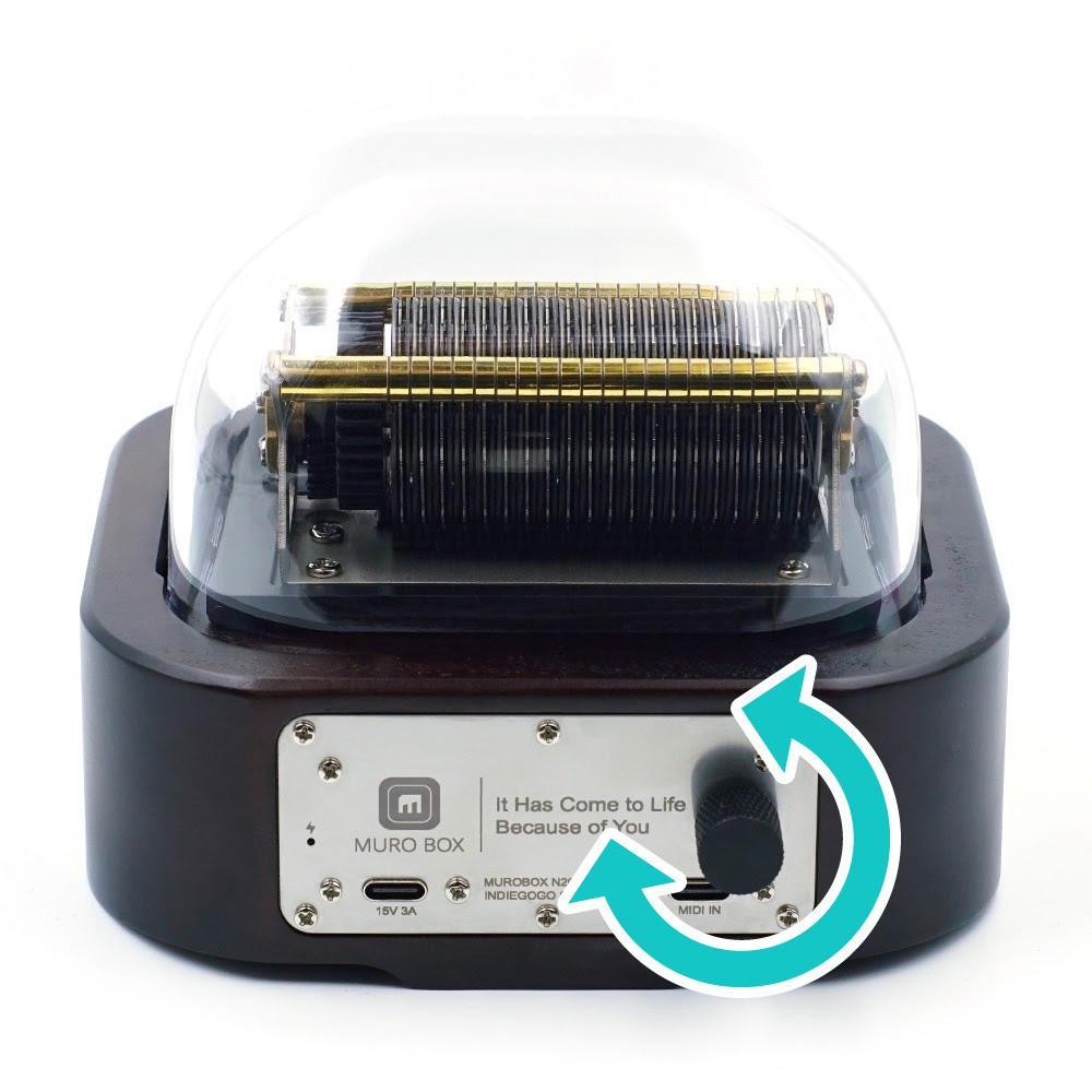 programmable music box Muro Box with rotatable knob