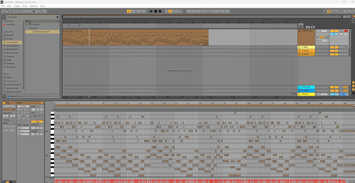 A screenshot of my Ableton Live software at work