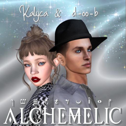 This image shows their self-made 3D art avatars of Kalyca and Proton d-oo-d. They are each other’s best partner in many online virtual performances, so they decided to establish a special music project－Alchemelic.