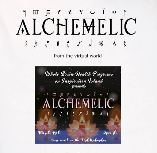 這是Alchemelic的其中一個主視覺，充滿超現實主義的風格。