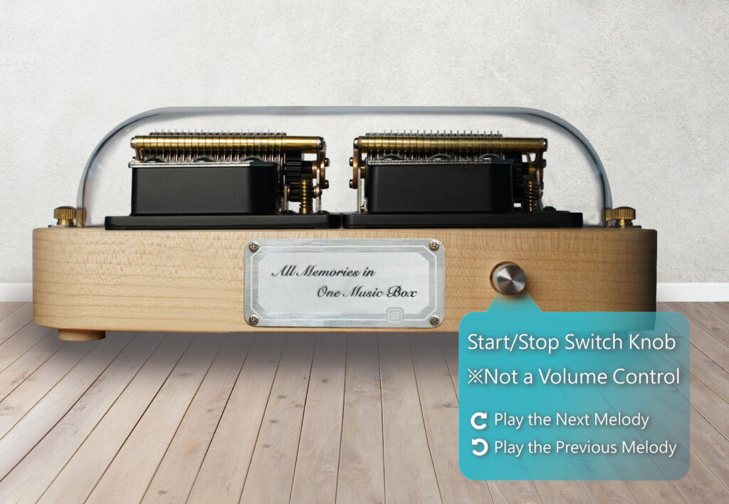 The world's first programmable app-controlled music box, Muro Box-N40 Standard Version: Button Function illustration