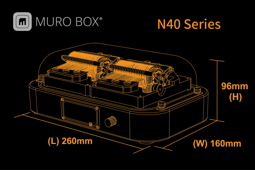 Muro Box-N40 系列尺寸圖-全球首創可編曲的智慧音樂盒