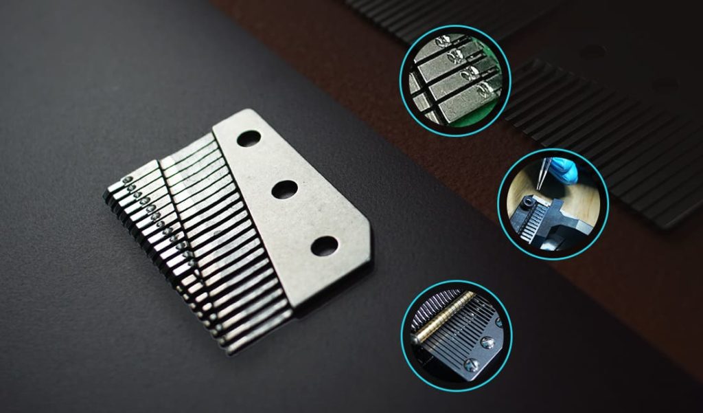 The Only App-Controlled and Programmable Music Box in the World-On the back of the comb, there is a thin layer of damper adhered to the end of each scale.