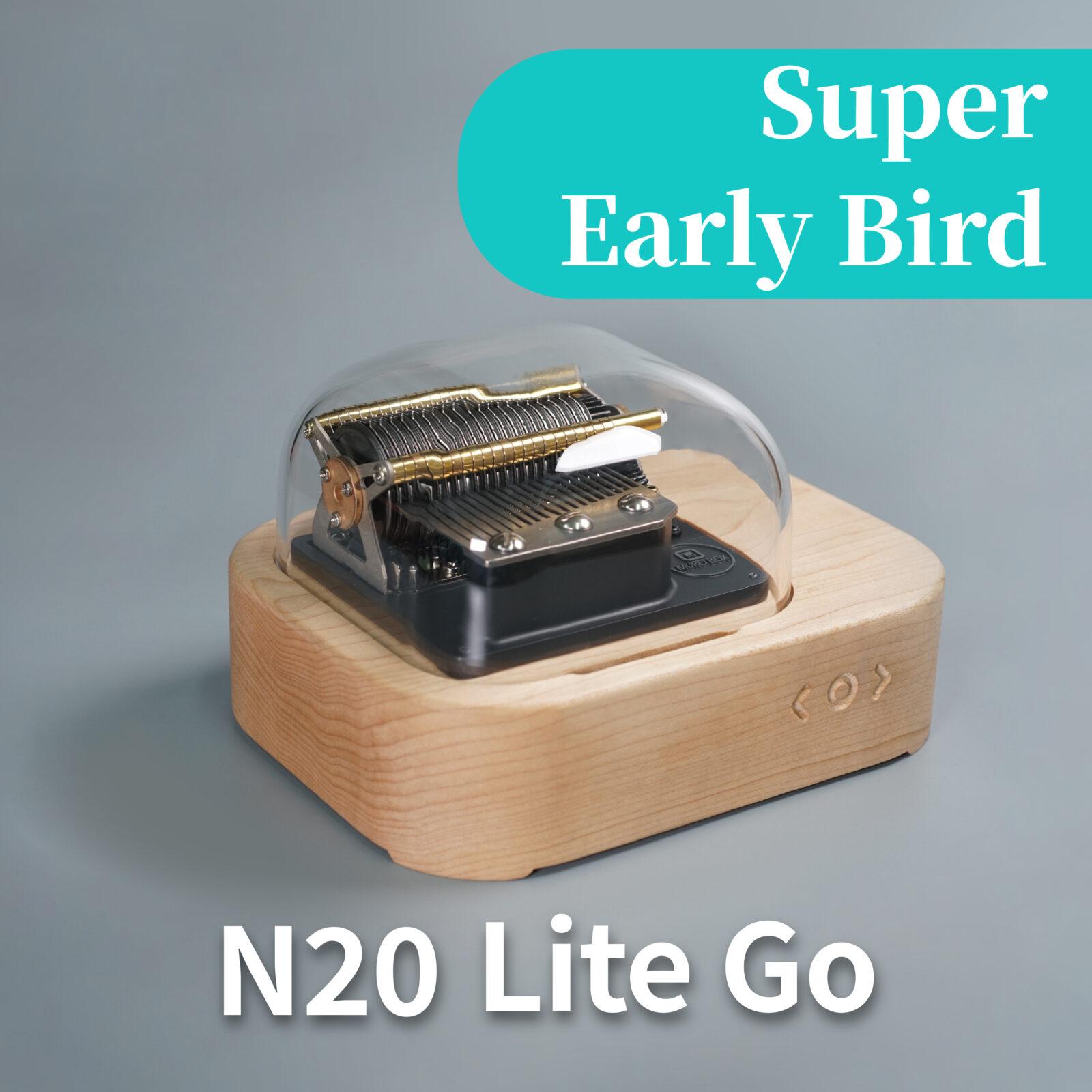 The Muro Box-N20 Lite Go music box can be held with one hand.