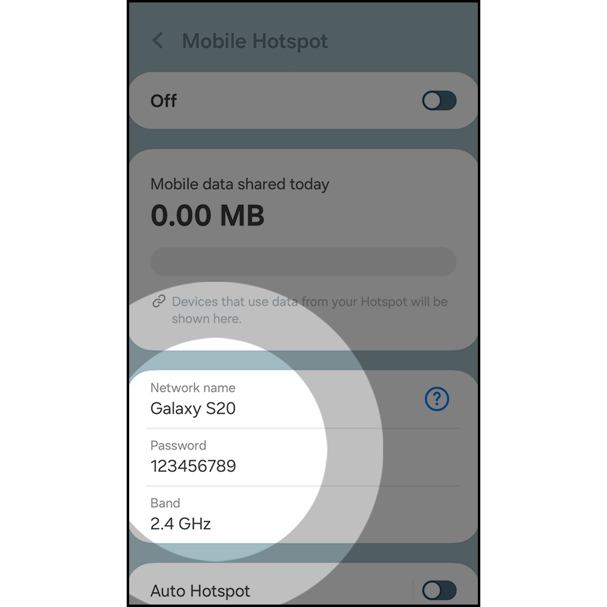 1.Set up Android Hotspot
Go to settings and set up Android hotspot name and password, then turn off the hotspot for now. (How to set up Android Hotspot
