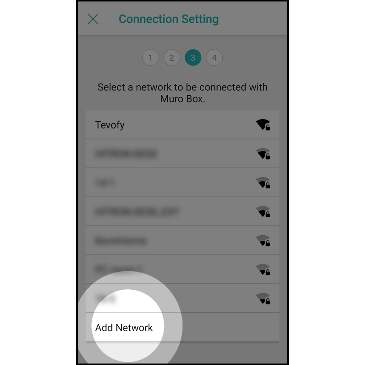 8.Add Network
At the internet selection page, navigate to the very bottom and select “Add Network”.