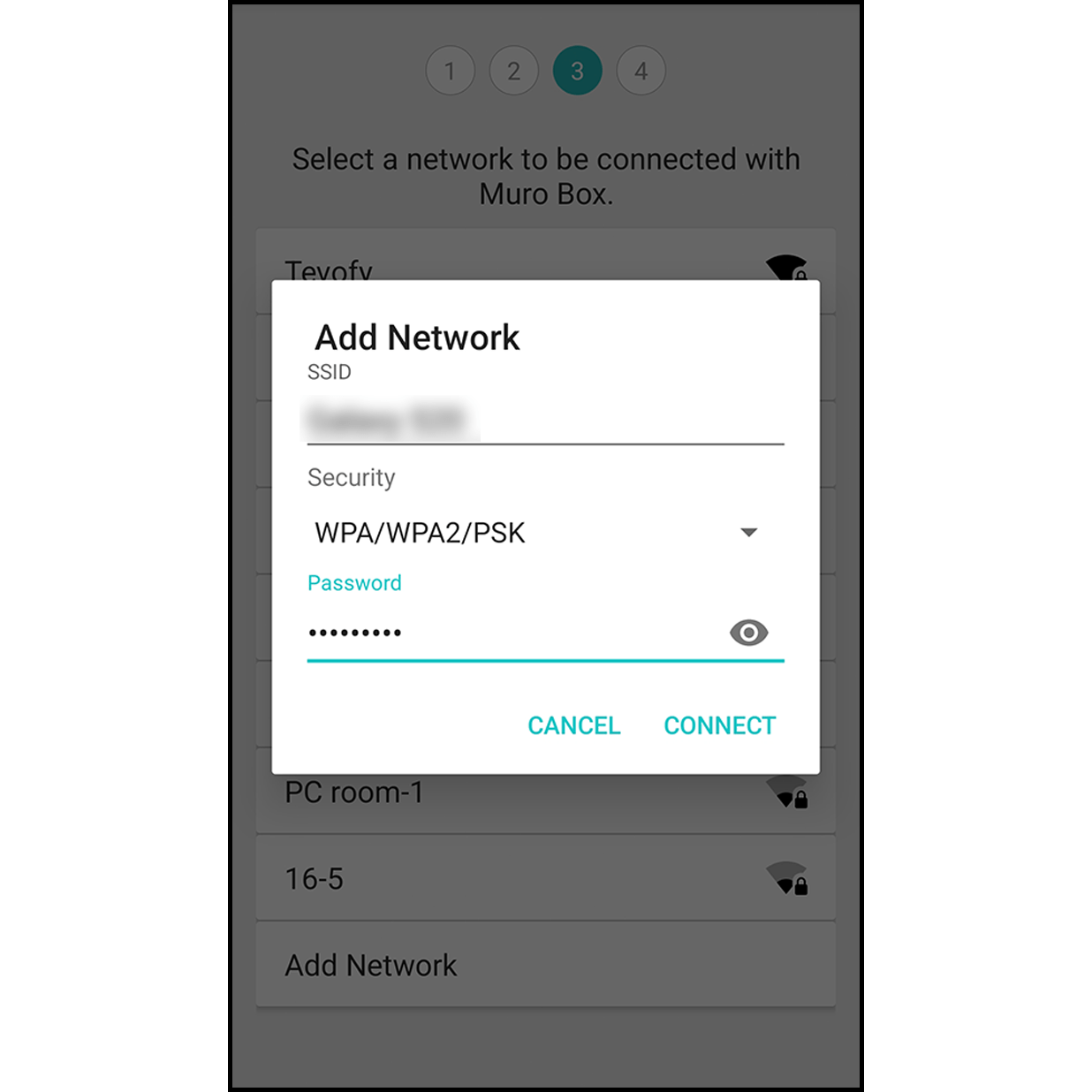 9.Connect to Personal Hotspot
Enter the corresponding network name, set security to “WPA/WPA2 PSK”, then enter the password. *Please note that network name and password are case sensitive.