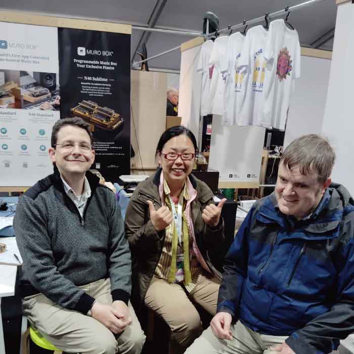 In the photo, Geert is on the far right and Siegfried is on the far left. Both have been early campaign backers of Muro Box and have continued to provide invaluable feedback, supporting our team’s growth over the years.