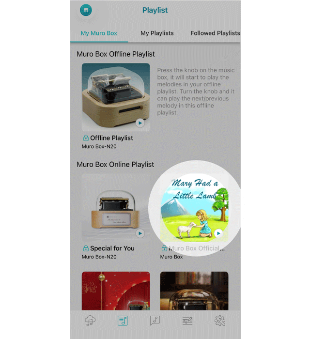 2. Select the online playlist you want to convert into an offline playlist.