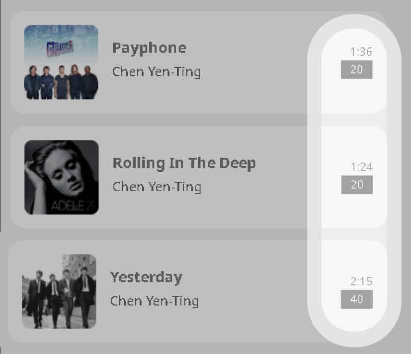 The numbers next to songs in the Muro Box (programmable music box) online library indicate the suitable note range for playback: 20 is suitable for the N20 music box, and 40 is suitable for the N40 music box.