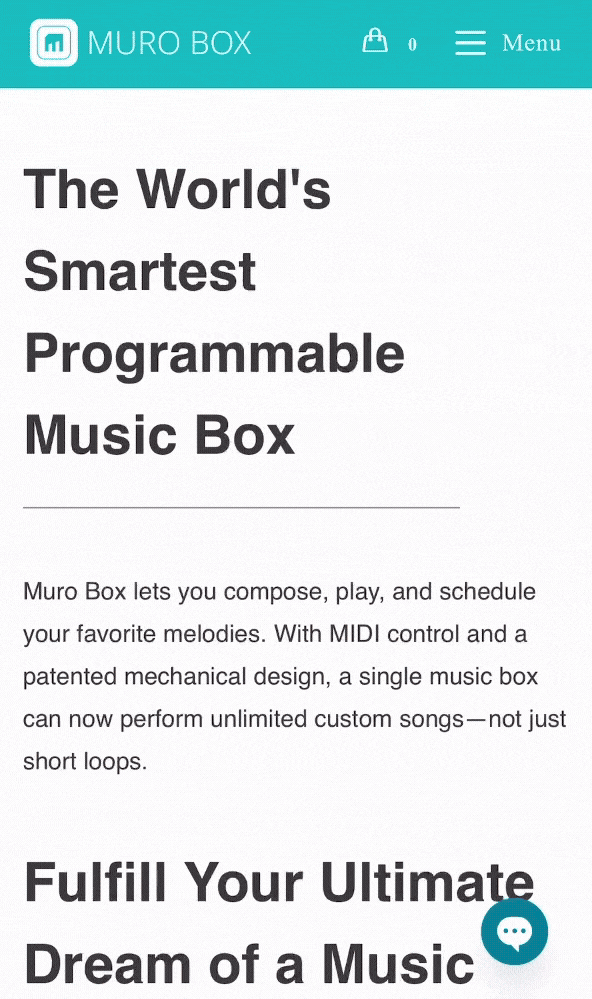 The Muro Box (programmable music box) online library allows you to search for songs or playlists using keywords. In the example above, the keyword used to find a song is “Bach.”
